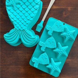 Handstand Kitchen Silicone Cake Mold Mermaid Tail Cupcakes